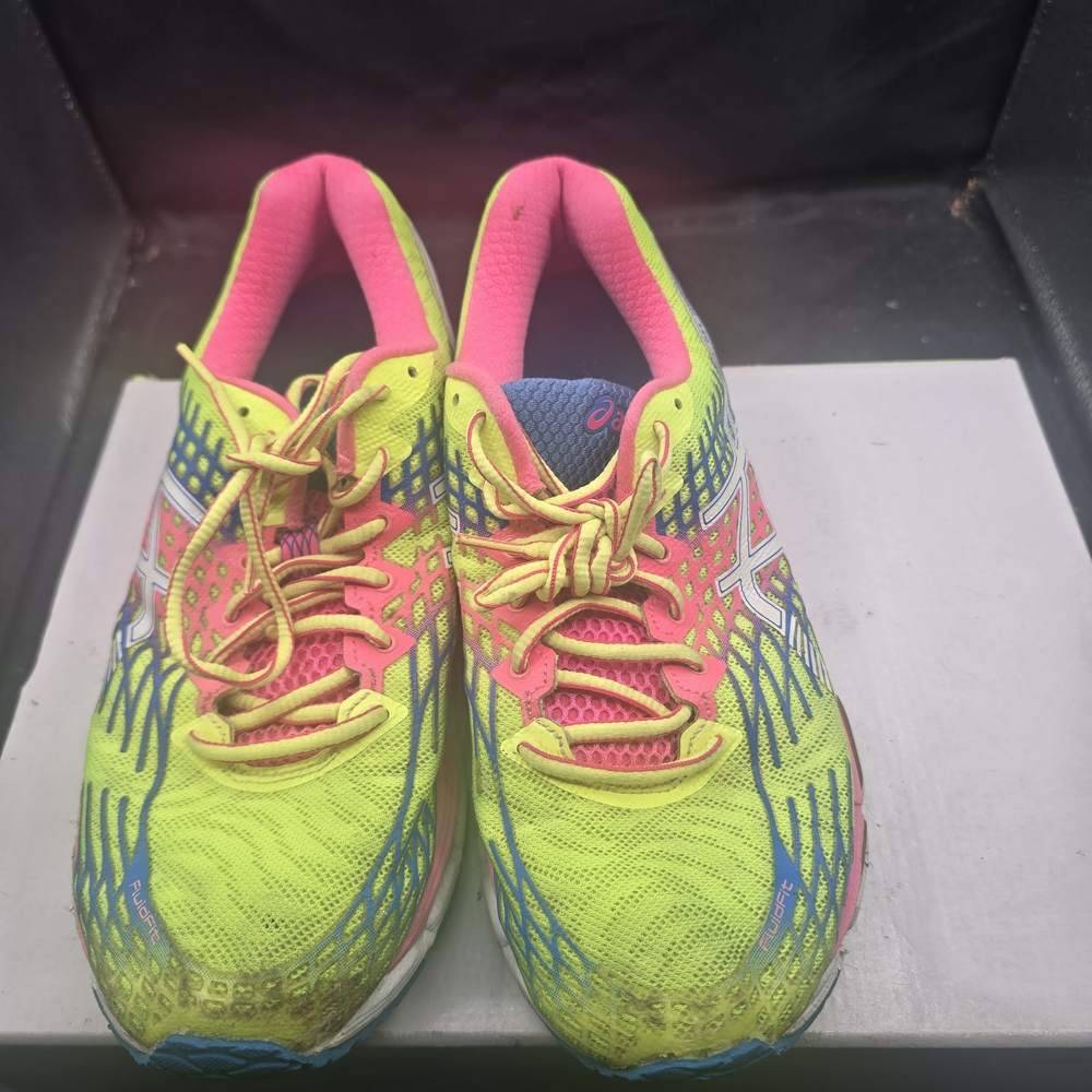 Asics Neon Yellow and Pink Sneakers‎
